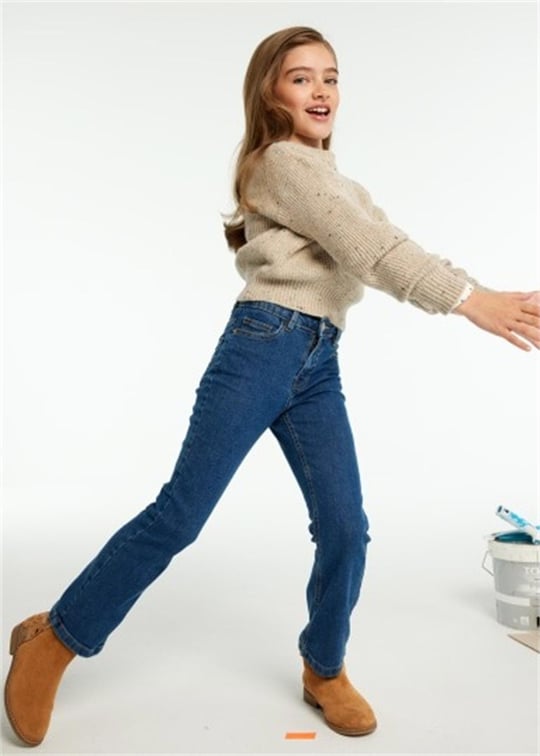 Mayoral Kız Çocuk Kloş Jean Kot Pantolon 557