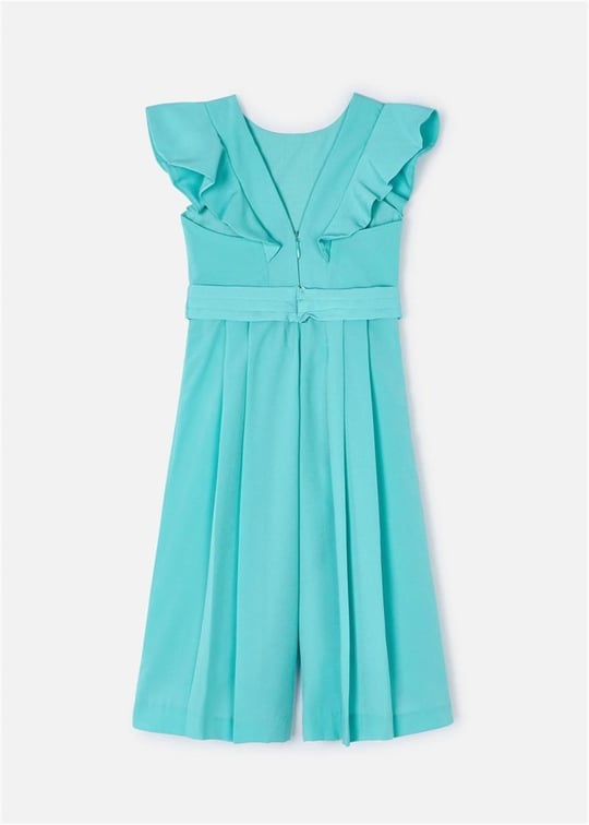 Mayoral Kız Çocuk Krep Kuşaklı Tulum Turkuaz 3857
