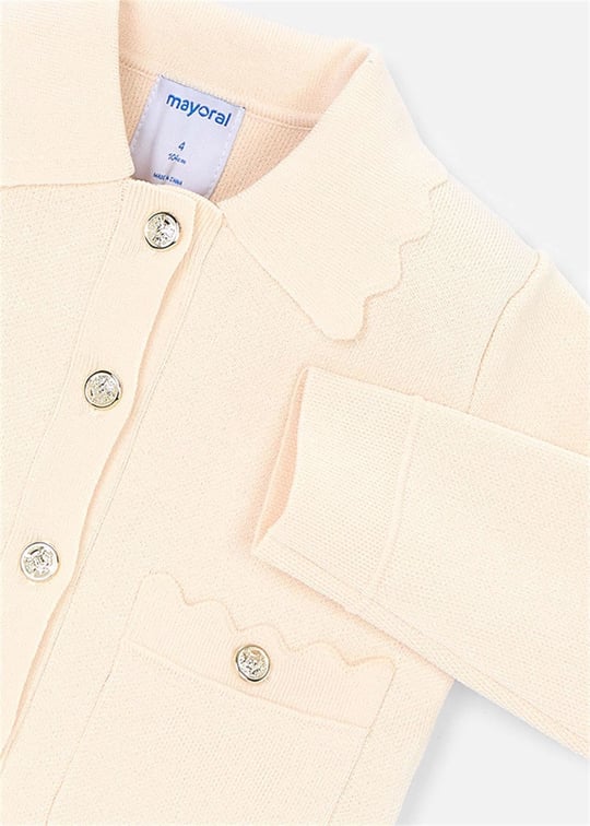 Mayoral Kız Çocuk Örme Hırka Krem 3450