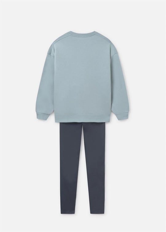 Mayoral Kız Çocuk Parlak Tayt Ve Sweatshirt Takım Petrol 7759