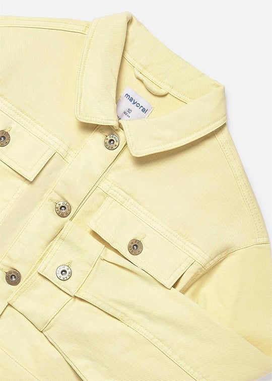 Mayoral Kız Çocuk Püsküllü Denim Ceket Sarı 6407