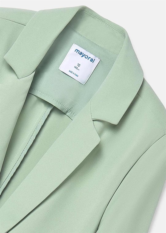 Mayoral Kız Çocuk Şifon Kısa Blazer Ceket Yeşil 6403