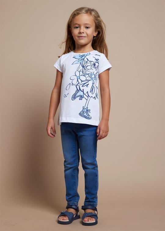 Mayoral Kız Çocuk Skinny Fit Jean Kot Pantolon Lacivert 548