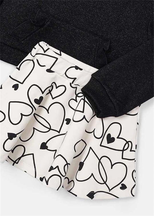 Mayoral Kız Çocuk Sweatshirt Etek Set Siyah 4936