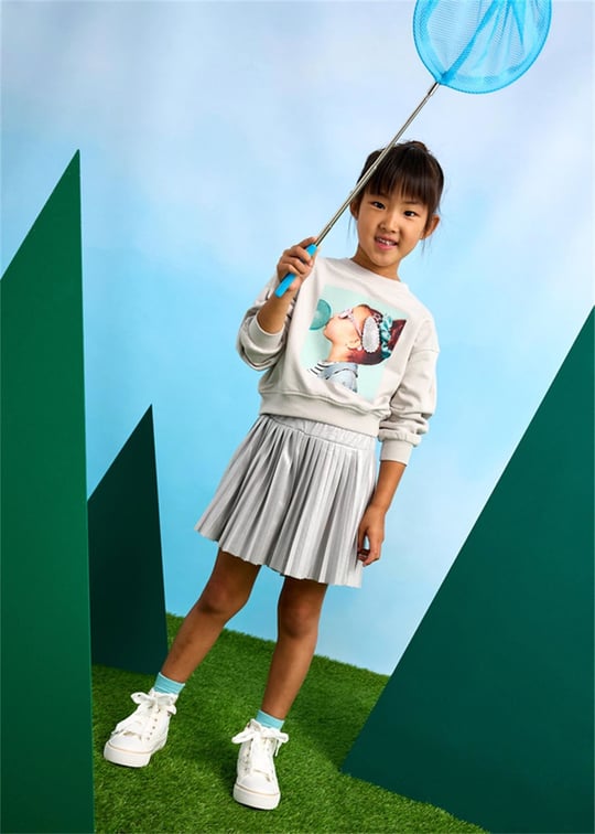 Mayoral Kız Çocuk Sweatshirt Gri 3401