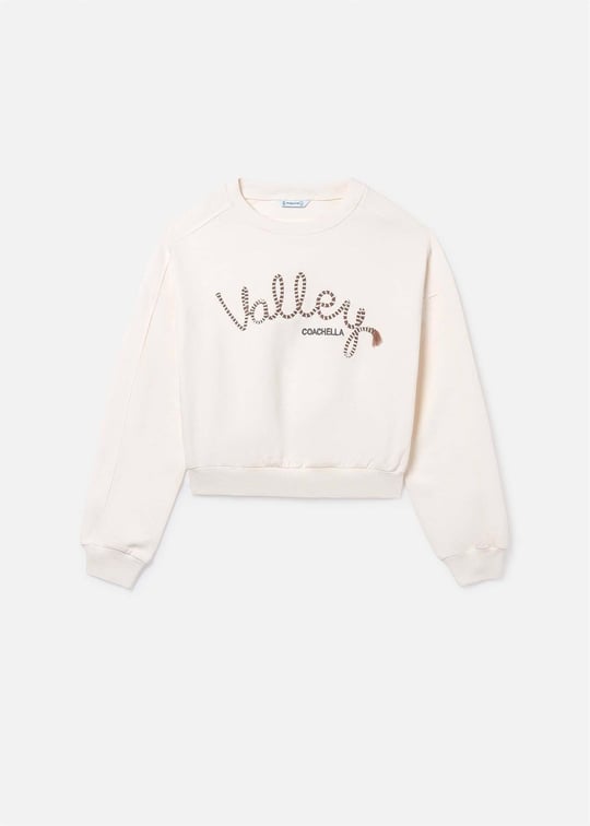 Mayoral Kız Çocuk Sweatshirt Krem 6401