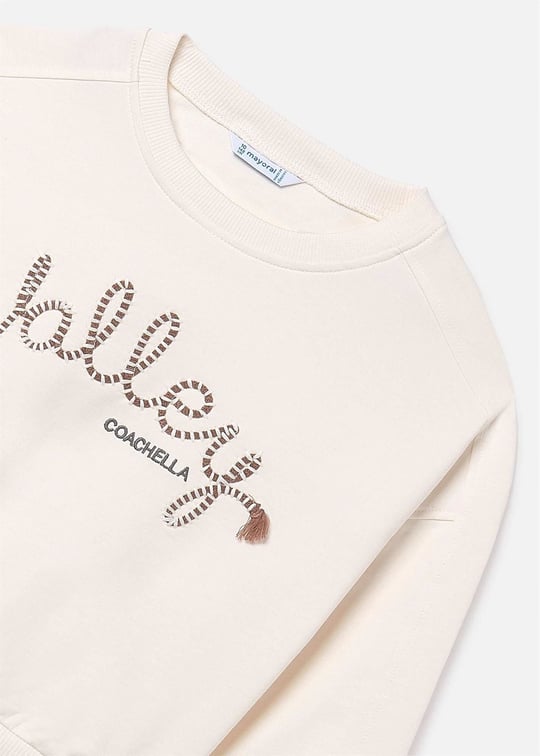 Mayoral Kız Çocuk Sweatshirt Krem 6401