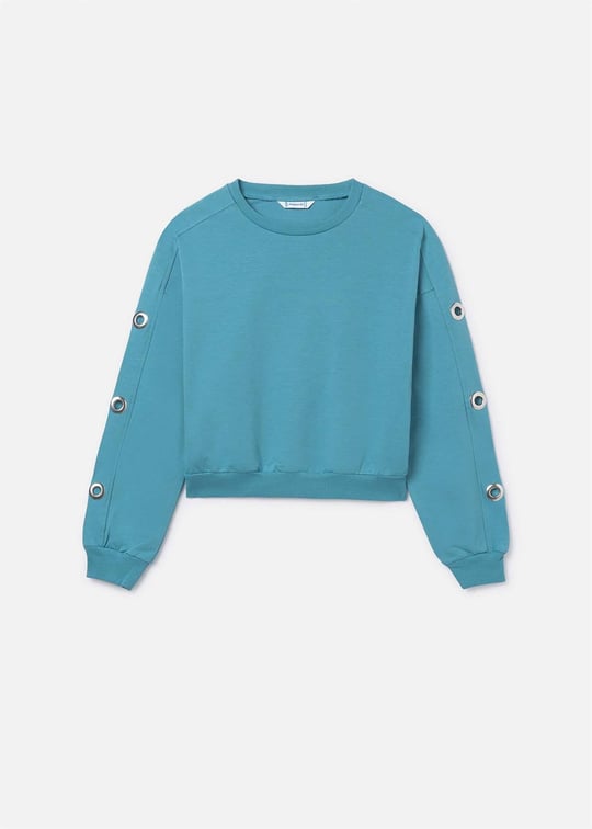 Mayoral Kız Çocuk Sweatshirt Turkuaz 6401