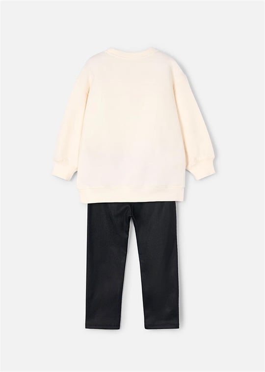 Mayoral Kız Çocuk Tayt Sweatshirt Takım Krem 4727