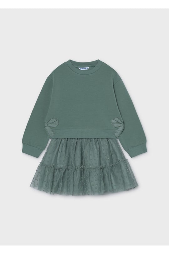 Mayoral Kız Çocuk Tül Etek Sweatshirt Takım Mint 4934