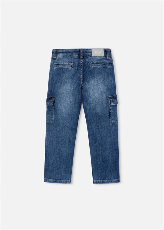 Mayral Erkek Çocuk Kargo Kot Pantolon Mavi 3578