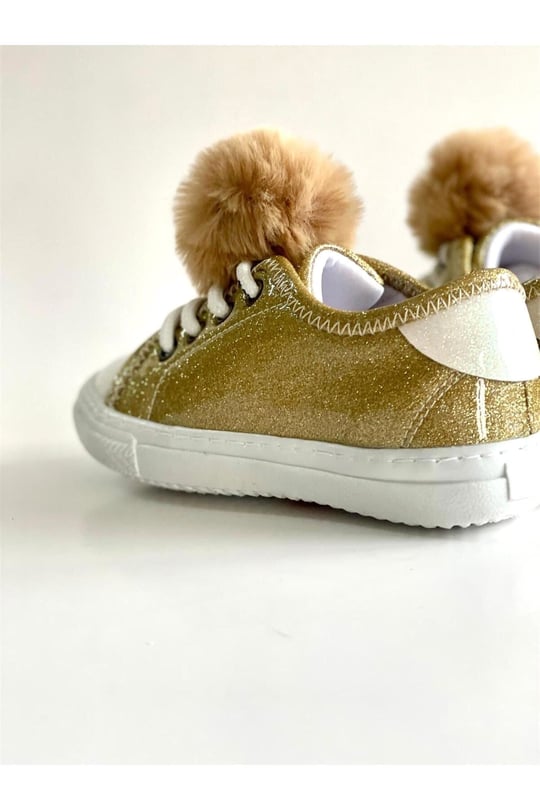 Merli&Rose Kız Çocuk Fun Sneaker Simli Ayakkabı Gold 603-P(B)-20