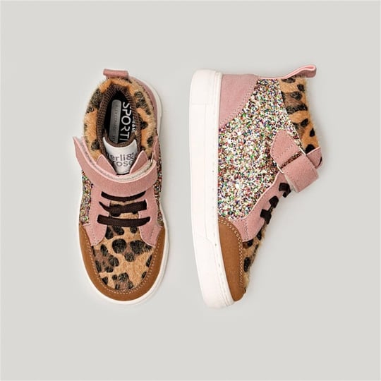 Merli&Rose Kız Çocuk Shine Leopar Bot Pembe 138-14