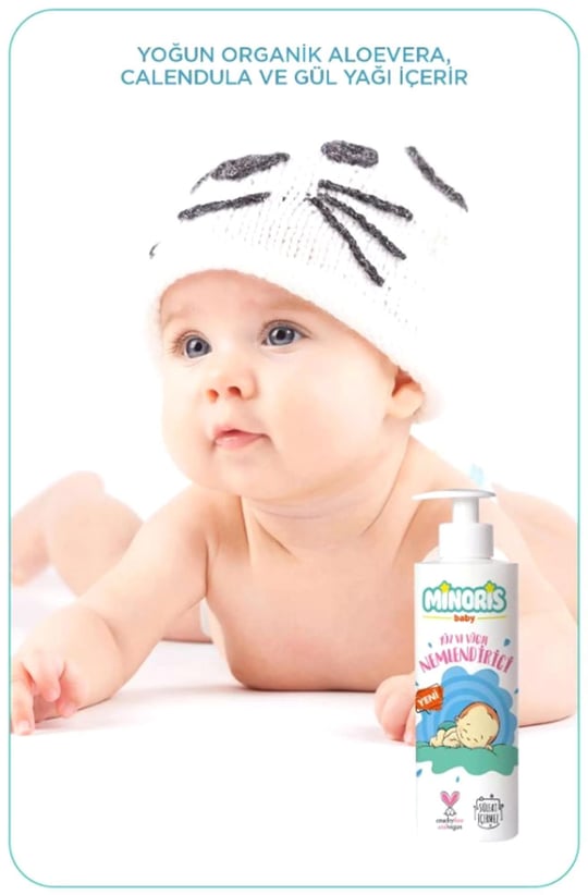Minoris Baby Organik Bebek El Yüz ve Vücut Nemlendirici 200ml