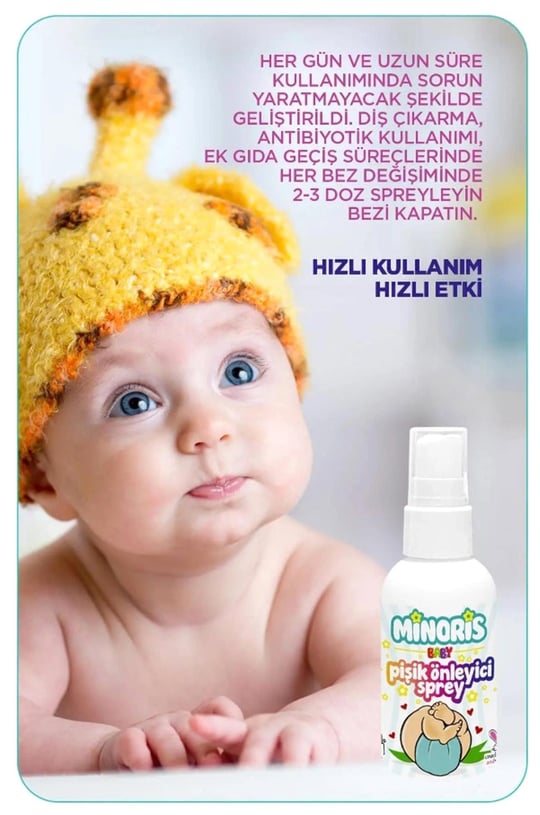 Minoris Baby Organik Pişik Önleyici Sprey 100ml
