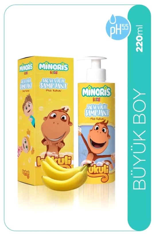 Minoris Kids Kukuli Saç ve Vücut Şampuanı 220ml