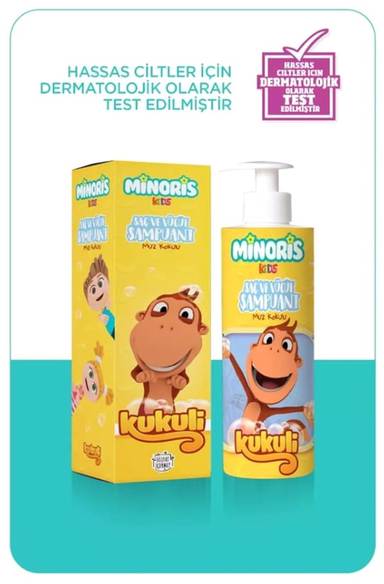 Minoris Kids Kukuli Saç ve Vücut Şampuanı 220ml