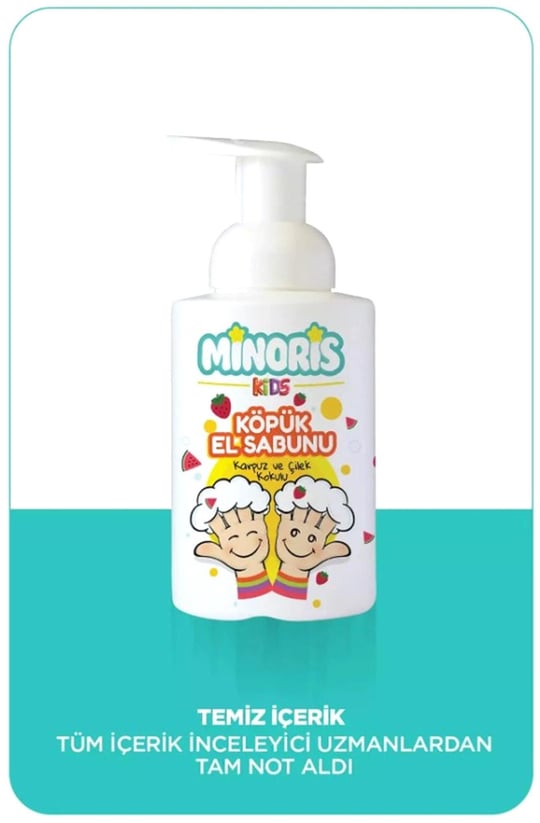 Minoris Kids Organik Karpuz ve Çilek El Köpük El Sabunu 300ml