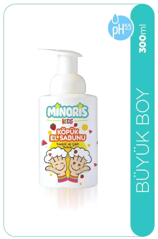 Minoris Kids Organik Karpuz ve Çilek El Köpük El Sabunu 300ml