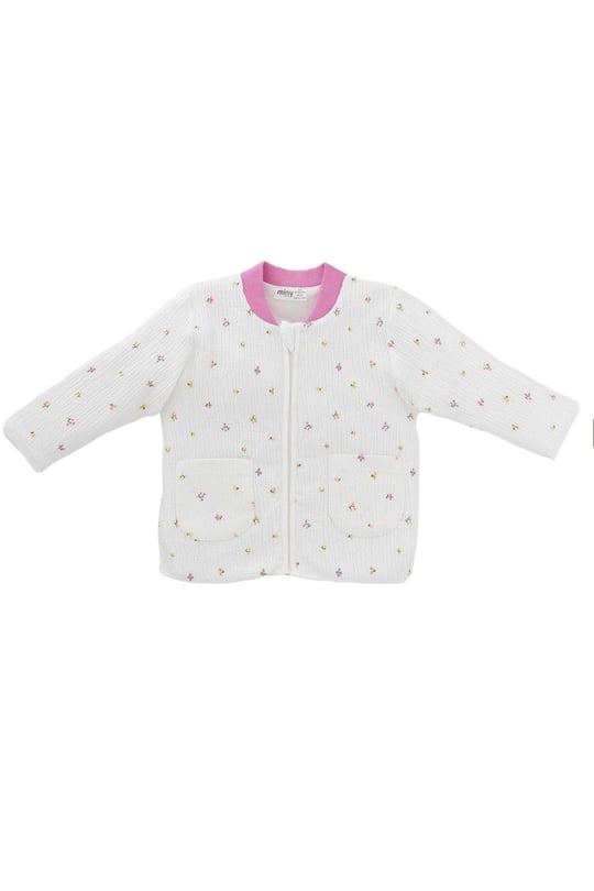 Miny Center Kız Bebek Ceket Beyaz MNT24K003