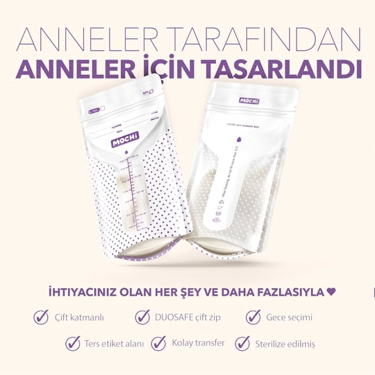 Mochi Süt Saklama Poşeti 50 Adet 20050