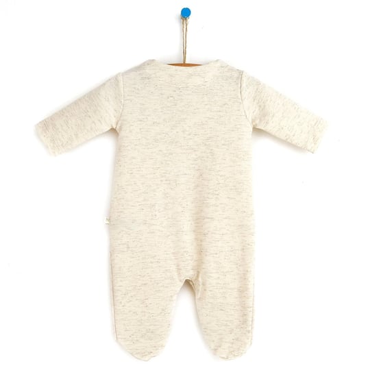 Mymio Baby Kız Bebek Dantelli Patikli Tulum Bej 5194