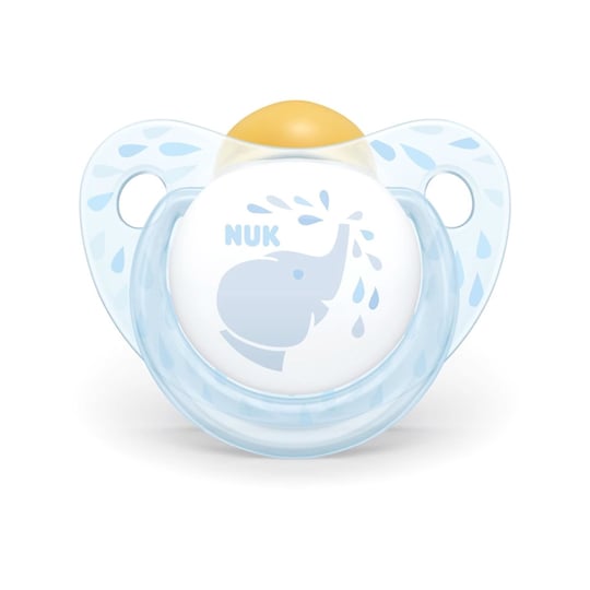 Nuk Baby Blue Kauçuk Emzik 0-6 Ay Fil Desenli 726034