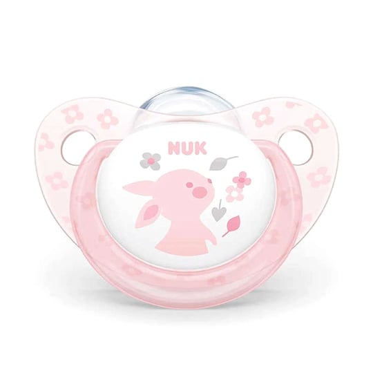 Nuk Baby Rose Kauçuk Emzik 0-6 Ay Kutulu 726033 Pembe-Beyaz