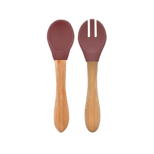 OiOi Mama Kaşığı + Çatal - Velvet Rose 01340005