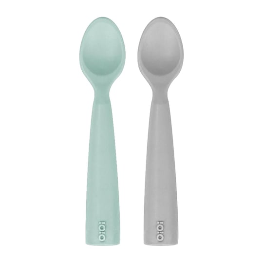 Oioi Nam Nam 2'li Silikon Kaşık River Green/Powder Grey 1140021
