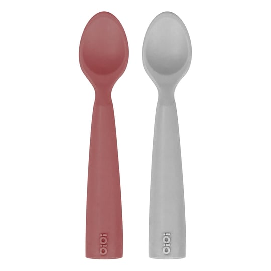 Oioi Nam Nam 2'li Silikon Kaşık Velvet Rose/Powder Grey 1140019