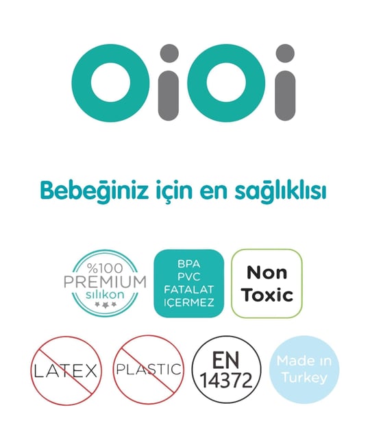 OiOi Silikon 4'lü Pipet Seti Mix Mavi 01110002