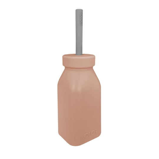 Oioi Silikon Şişe+Pipet Woody Brown/Powder Grey 1240006