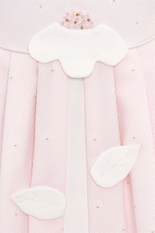 Pamina Kız Bebek Bandanalı 3D Elbise Pembe 36173