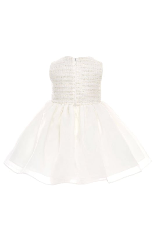 Pamina Kız Bebek Bolerolu Tül Elbise Ekru 36326