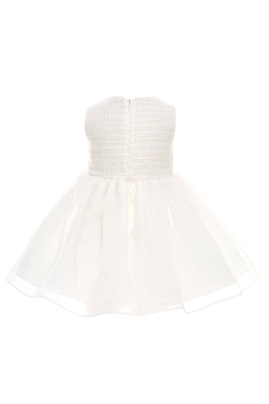 Pamina Kız Bebek Bolerolu Tül Elbise Ekru 36326
