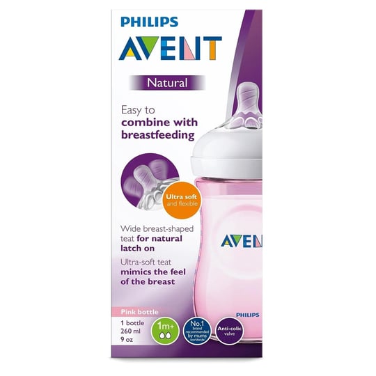 Philips Avent Natural Biberon Pembe 260 Ml Scf034/17