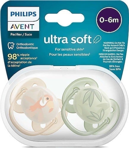 Philips Avent Ultra Soft Yumuşak Emzik 2'li 0-6+ Ay Erkek Scf091/07
