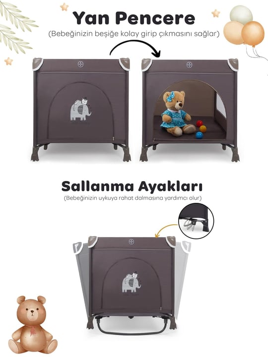 Prego Atlanta Max Oyun Parkı 70*120 Bej + Yatak Hediyeli