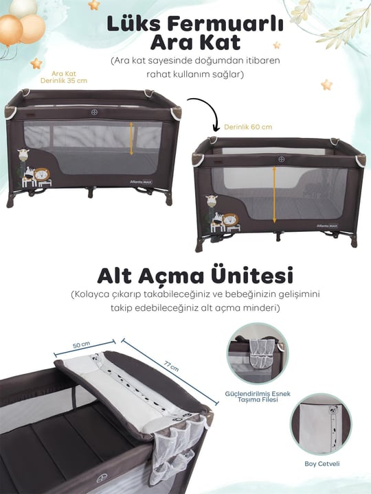 Prego Atlanta Max Oyun Parkı 70*120 Bej 8056