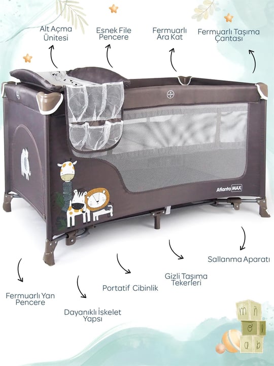 Prego Atlanta Max Oyun Parkı 70*120 Bej 8056