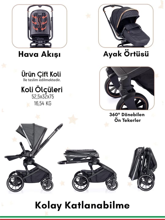 Prego Calista Travel Sistem Bebek Arabası Gri 2045 
