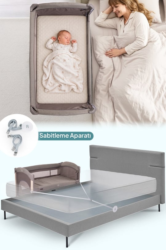 Prego Elips Plus - Yatak Hediyeli Anne Yanı Park Yatak Bej