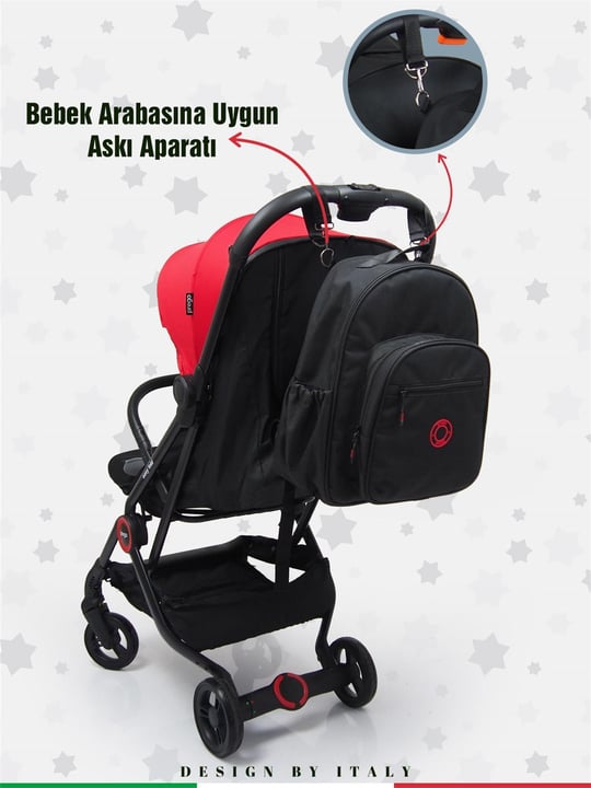 Prego Estella Bebek Bakım Çantası Kırmızı 3089