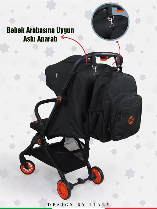 Prego Estella Bebek Bakım Çantası Turuncu 3089