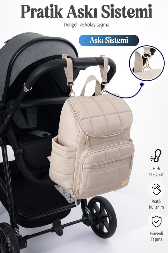 Prego Glory Bebek Bakım Çantası Bej 3070