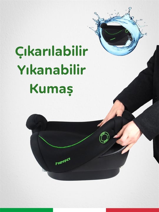 Prego Hera İ-Size İsofixli Yükseltici Oto Koltuğu Yeşil 4099