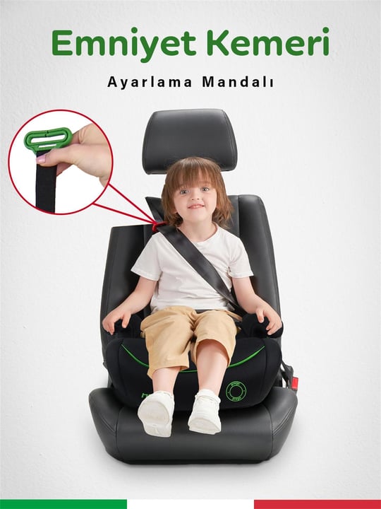 Prego Hera İ-Size İsofixli Yükseltici Oto Koltuğu Yeşil 4099