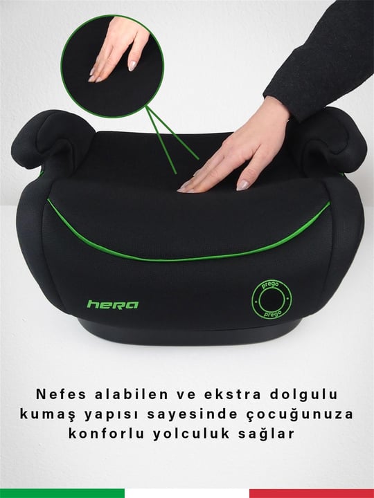 Prego Hera İ-Size İsofixli Yükseltici Oto Koltuğu Yeşil 4099