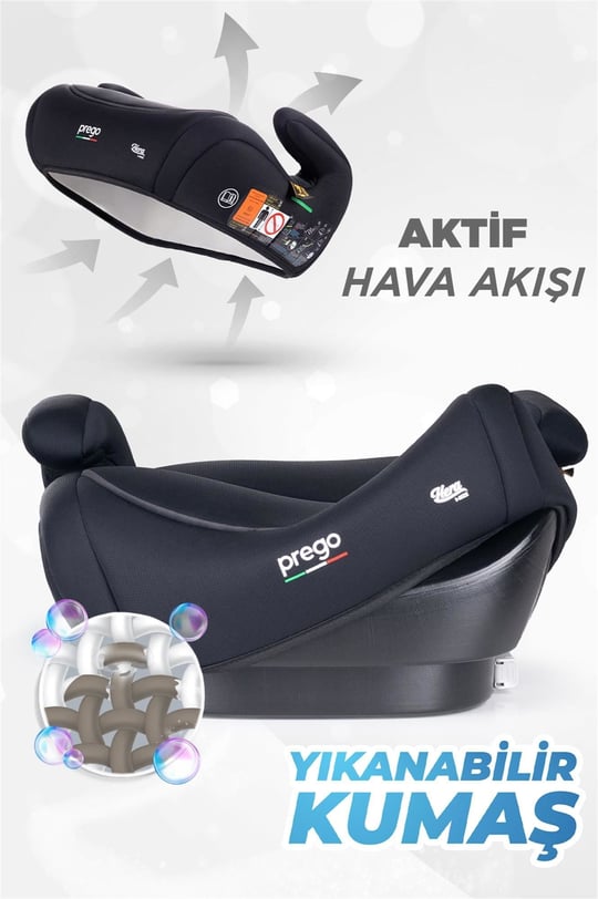Prego Hera İ-Size İsofixli Yükseltici Oto Koltuğu Siyah 4099